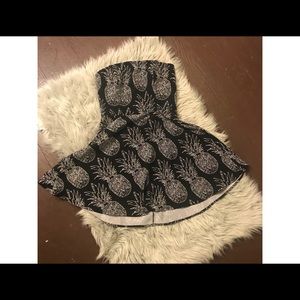 🍍 Pineapple print strapless skater dress🍍